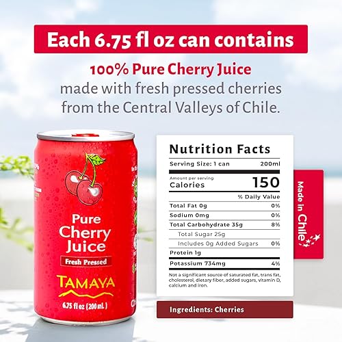 Miniatura 2 de Tamaya Jugos sin mezclar de fruta natural, no de concentrado, 125 frutos prensados, 100% natural, sin azúcar añadida, sin conservadores, latas de