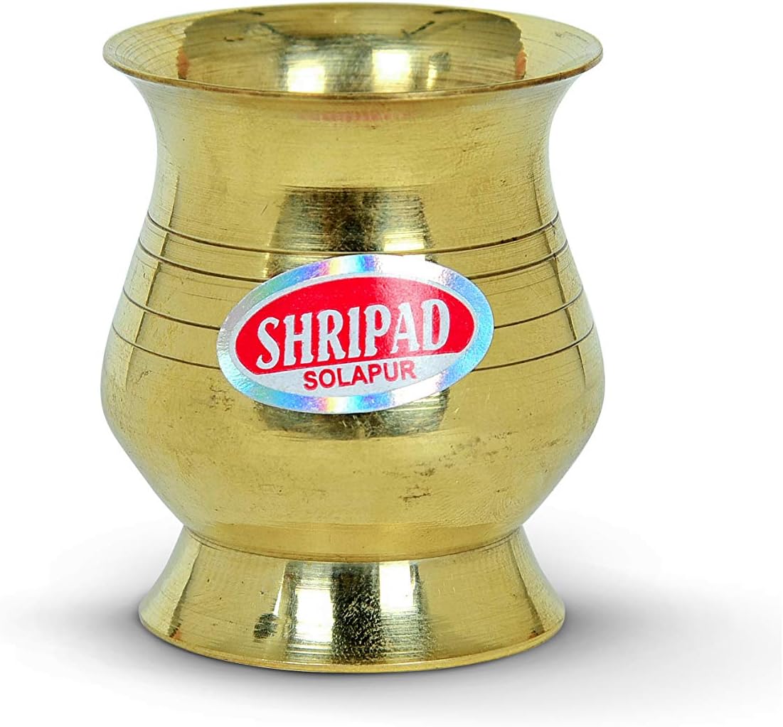 Shripad Steel HomeShripad Steel Home Miniature Brass New Satari Loti Toy | Small Vessel | Golden