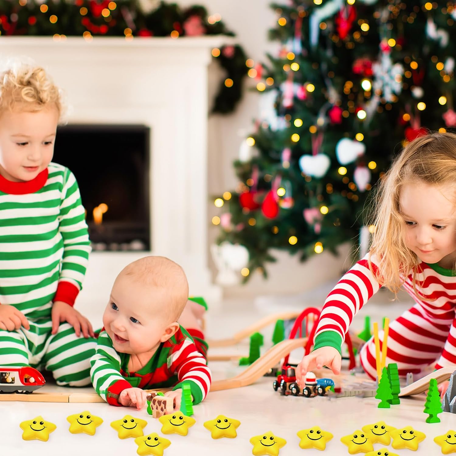 20 Pieces Star Smile Face Stress Balls Star Mini Foam Smile Ball Stress Relief Toy Mini Classroom Exchange Gifts Kids Toys for School Carnival Reward, Student Prizes, Party Bag Fillers - Image 5