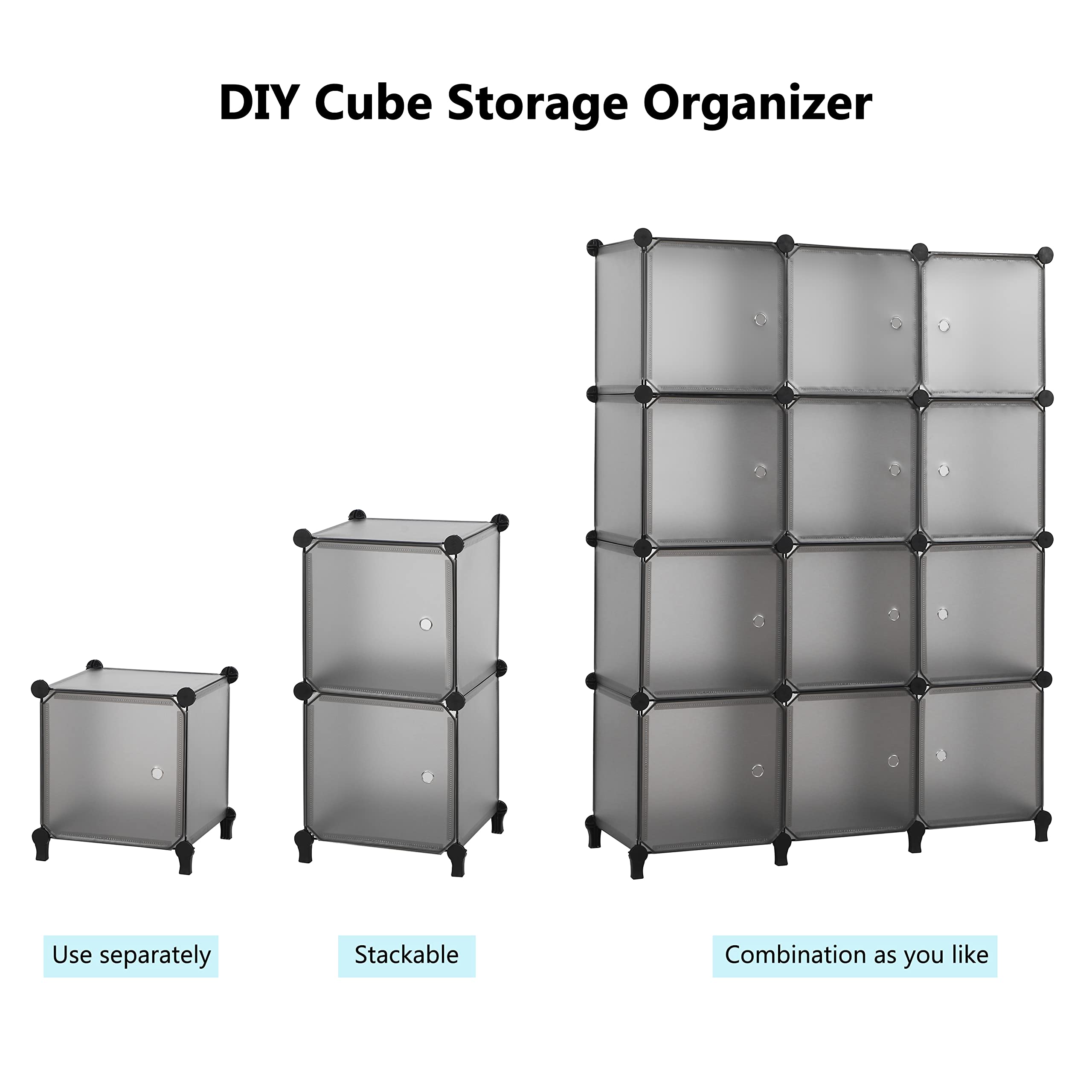 ANWBROAD Cubes Storage Organizer 12Cube Shelves Closet Organizers and