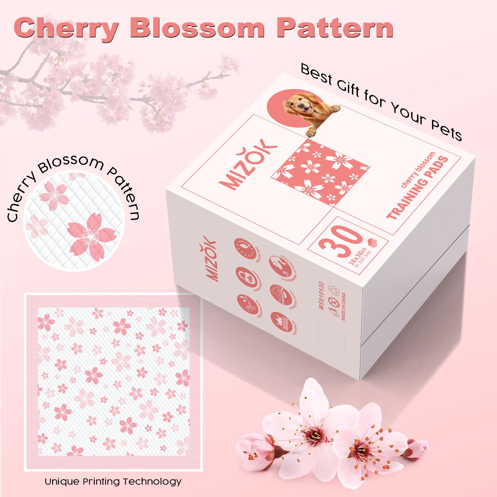 入園入学準備グッズ♡3点セット♡ダルメシアン✖️くすみピンク♡ Amazon.com: MIZOK 36x36 Puppy Pads Pink, Dog Pee Pads Leak-Proof