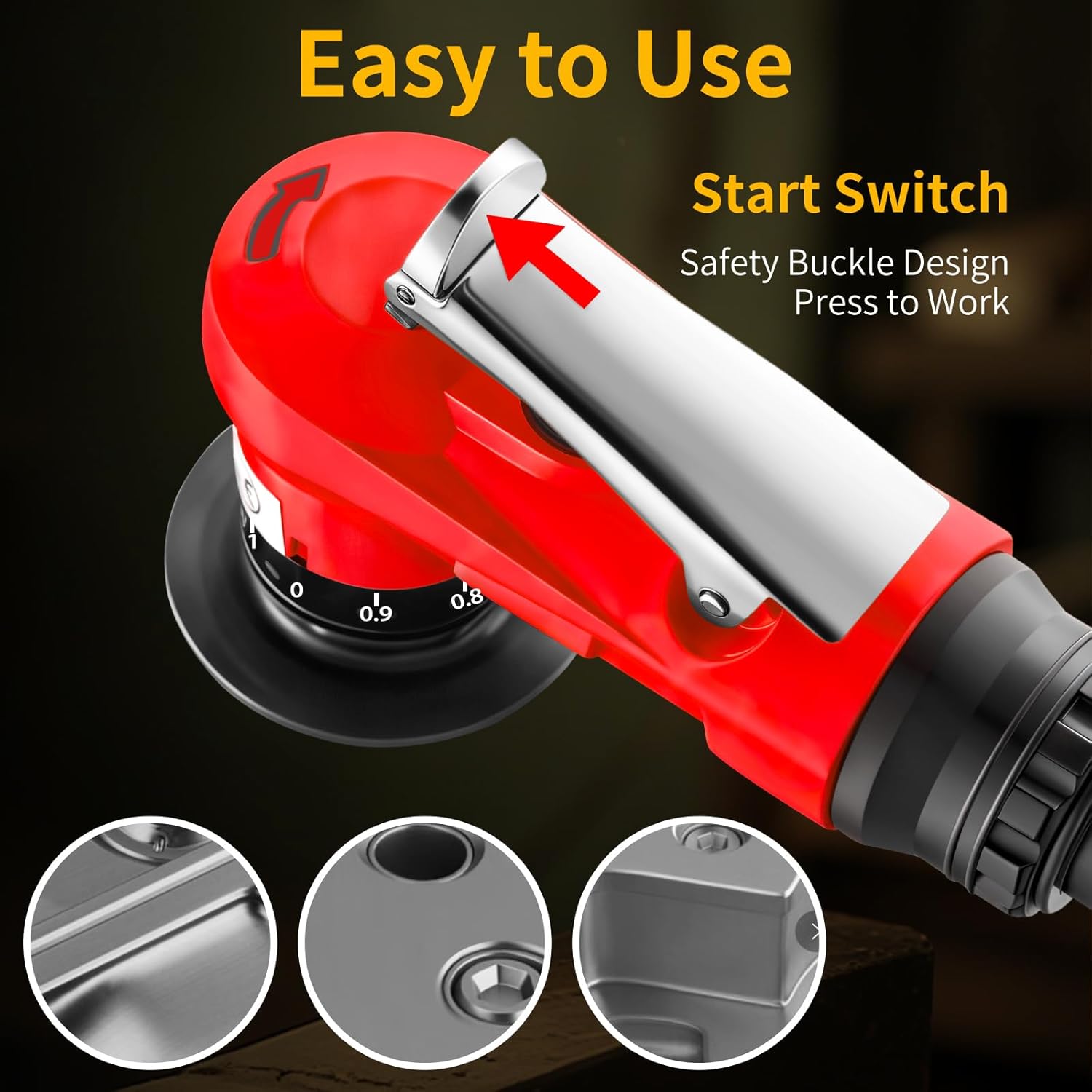 Pneumatic Chamfering Tool, 30000 RPM Air Chamfer Tool with 6 Bearings & Complete Screw Kit for Deburring & Beveling, Includes 8 C & 6 R Blades, 45°, 1/4" Air Inlet for Metal, Wood, PVC, Acrylic