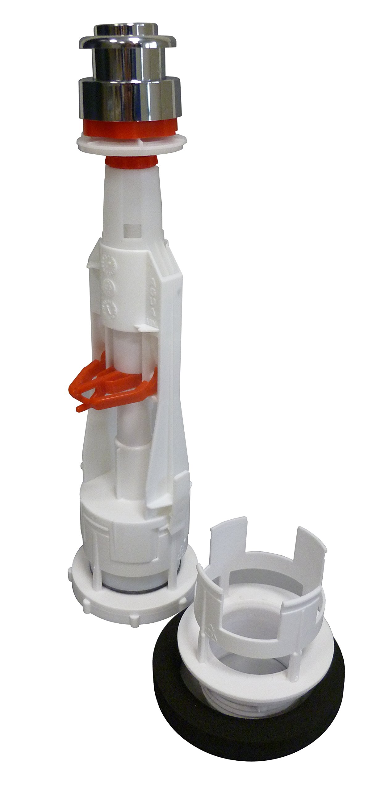 S&M 410550 – Descargador universal de pulsar interrumpible con junta, para cisterna baja | Función stop que permite detener la descarga | Conexión estándar | Material de calidad