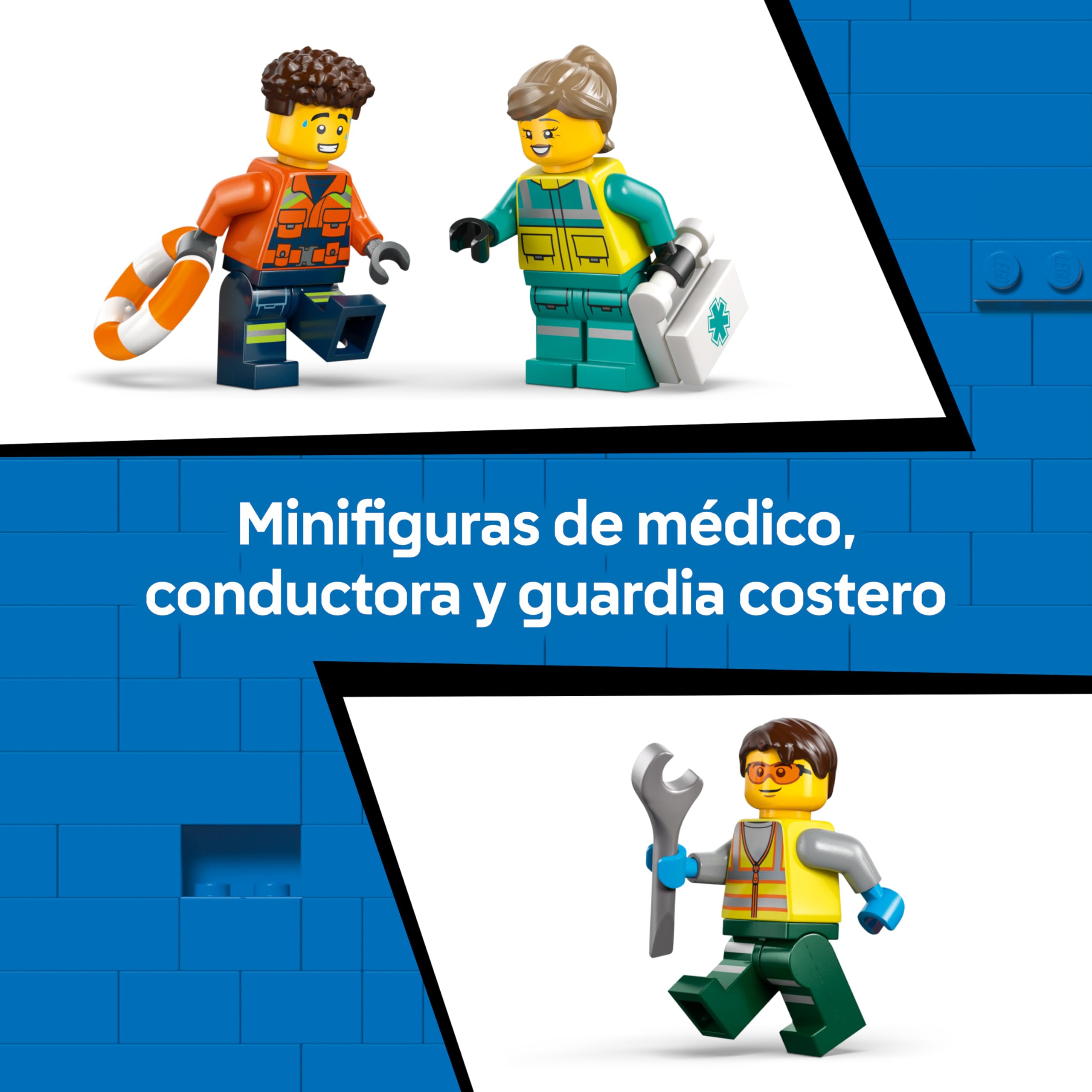 LEGO City 3 en 1 Remix: Avión, Camión Técnico y Aerodeslizador de Juguete - Kit de Maquetas de Vehículos Combinables con 3 Minifiguras - Idea de Regalo Stem para Niños de 7+ Años - 60505