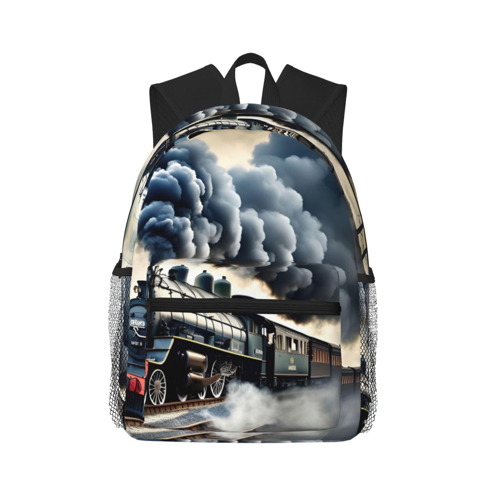 Sac à dos léger noir polyvalent avec compartiments pour adulte - 8
