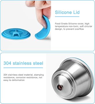Refillable Stainless Steel Coffee Filter Cup - Reusable Capsule for Dolce Gusto