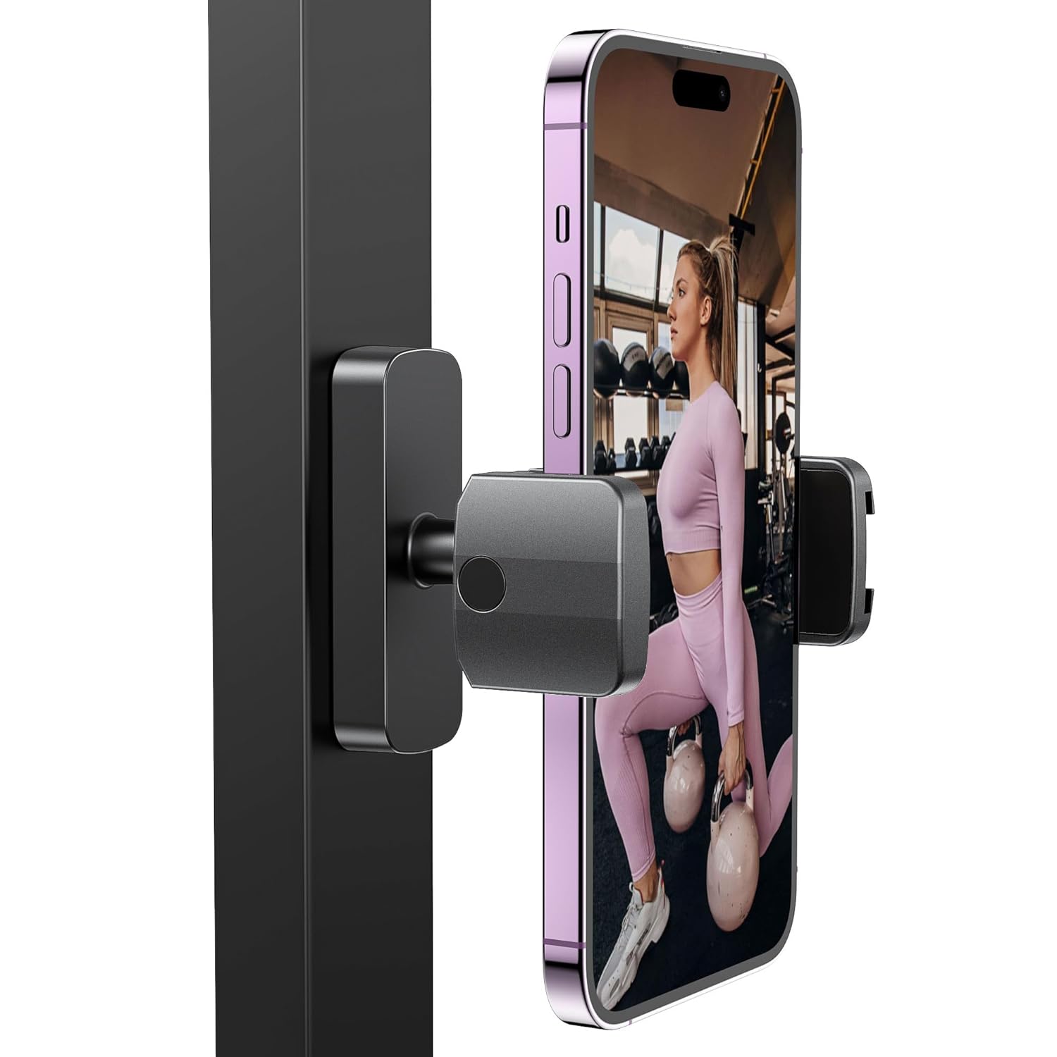 Magnetic Phone Holder for Gym Magnet Gym Phone Mount w 6 x N52 Magnets Home Workout Gym Accessories