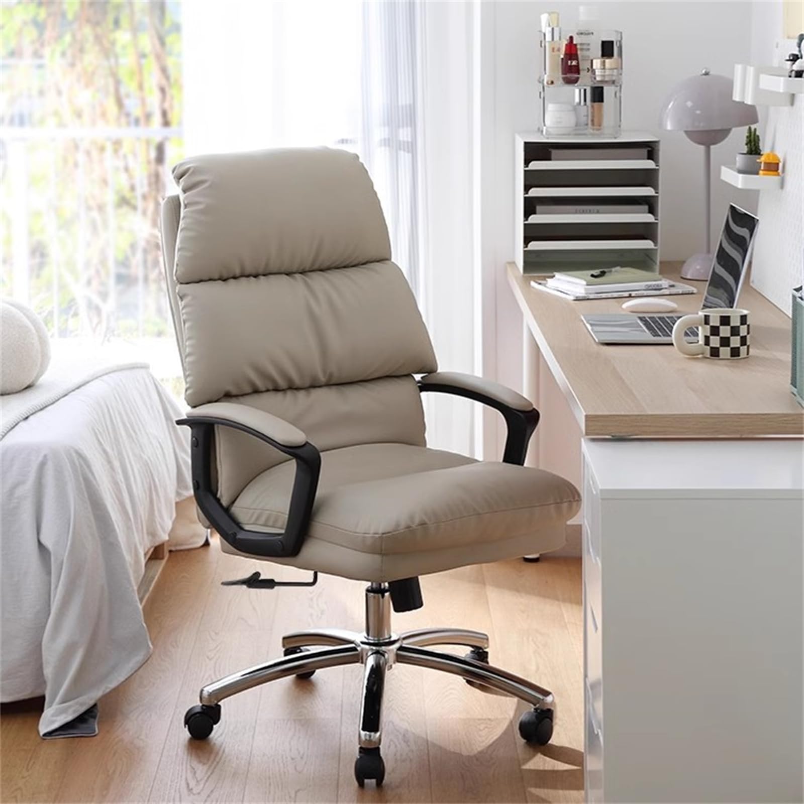 Silla de oficina con respaldo alto, silla de escritorio ergonómica, silla giratoria para computadora, sillas de escritorio para oficina en casa, sillas de trabajo giratorias con ruedas para oficina e
