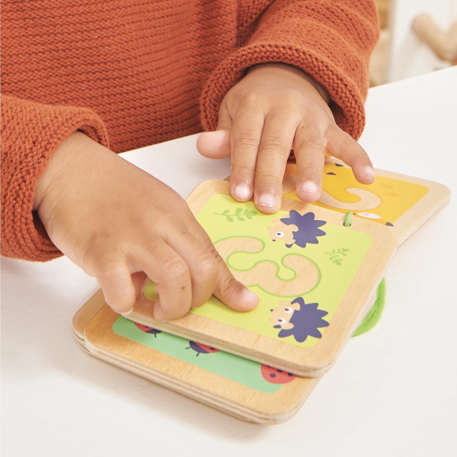 Le Toy Van - Petilou - Libro Educativo de Madera multisensorial Colorido para Contar números para niños pequeños y bebés | Adecuado para niños o niñas de 1 año +
