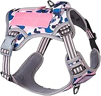 Vista 34 de BUMBIN - Arnés táctico para mascotas, inteligente, antitirones, ajustable con asa, reflectante, arnés, para perros grandes, medianos y pequeños