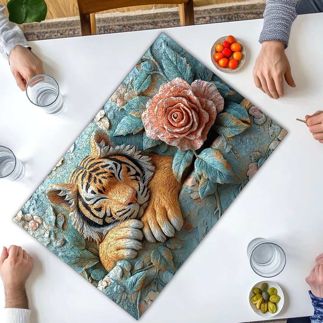 Puzzle Tigre, Puzzle 5000 Piezas, Rompecabezas, Regalo Mujer, Decor -8274