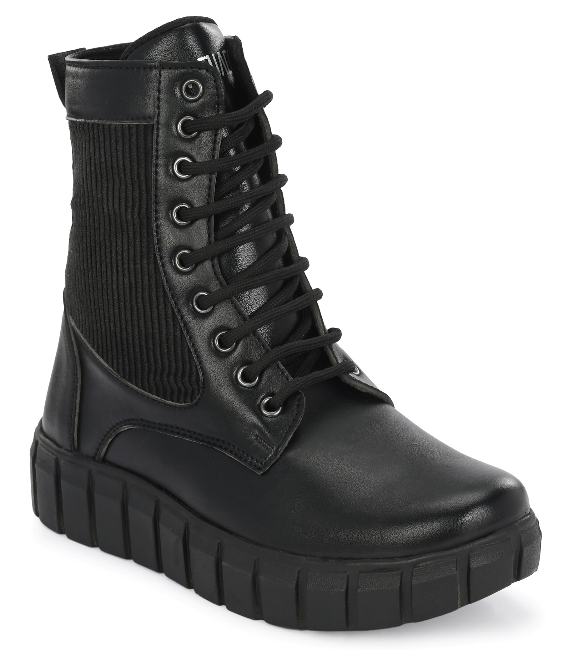 AFROJACK Womens Chunky Boots Block Heel Synthetic Leather (Black), 7 (B0CS3Q76YX) Amazon Price History, Amazon Price Tracker