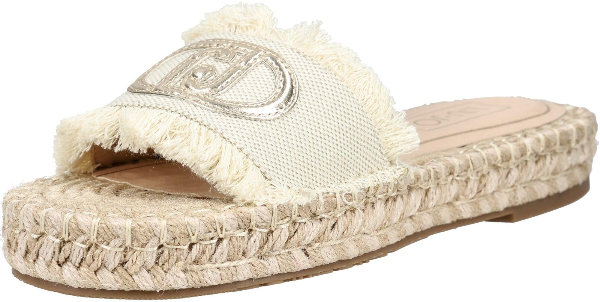 Liu Jo Ciabatte da Donna Marchio, Modello Canvas/​Metallic Paros 01 SA6099TX536, Realizzato in Poliestere.