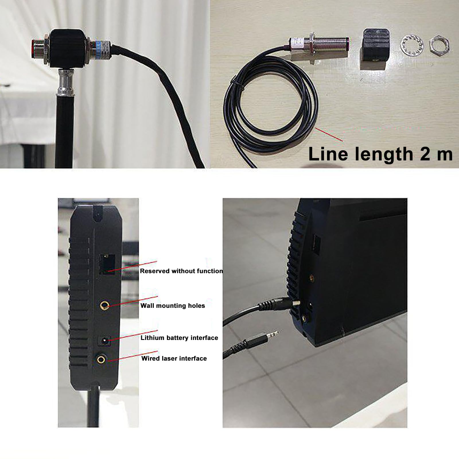 Cronometro Laser Wireless per Sprint, Cronometro da Pista, Display A 6 Cifre, Display Digitale da 1 Pollice, con Sensore E Staffa, per Gare di Sprint, Cronometro da Corsa.