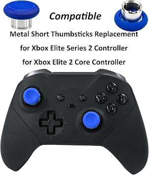 2Pcs Short Thumbsticks Replacement for Xbox Elite Series 2 Controller,Blue