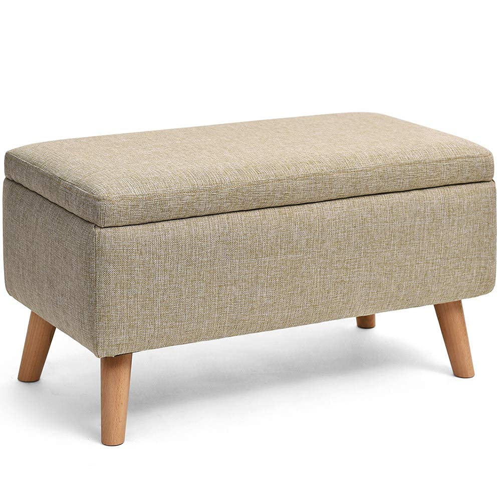 Pouf avec siège en mousse pour soulager les jambes et ranger