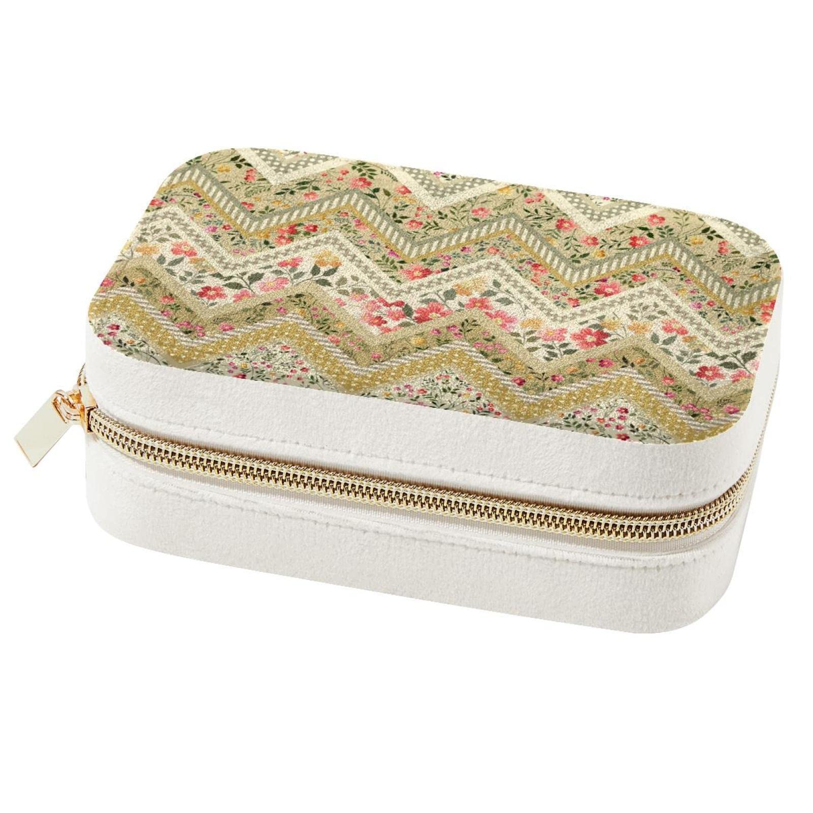 Jewelry Box Travel Jewelry Case,ethnic vintage indian floral