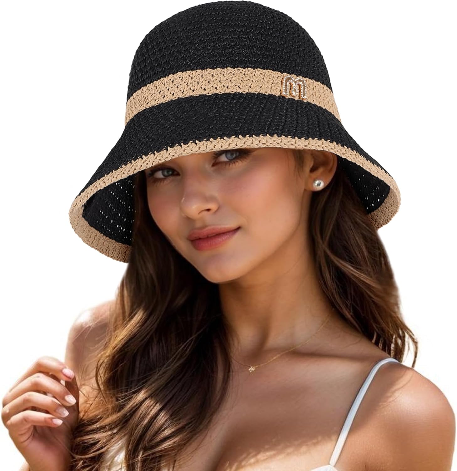 Acado Women Straw Sun Hat – Summer Wide Brim Summer UV Protection Beach Hat Foldable Packable Crochet Bucket Hat for Outdoor Travel Acado Women Straw Sun Hat – Summer Wide Brim Summer UV Protection Beach Hat Foldable Packable Crochet Bucket Hat for Outdoor Travel