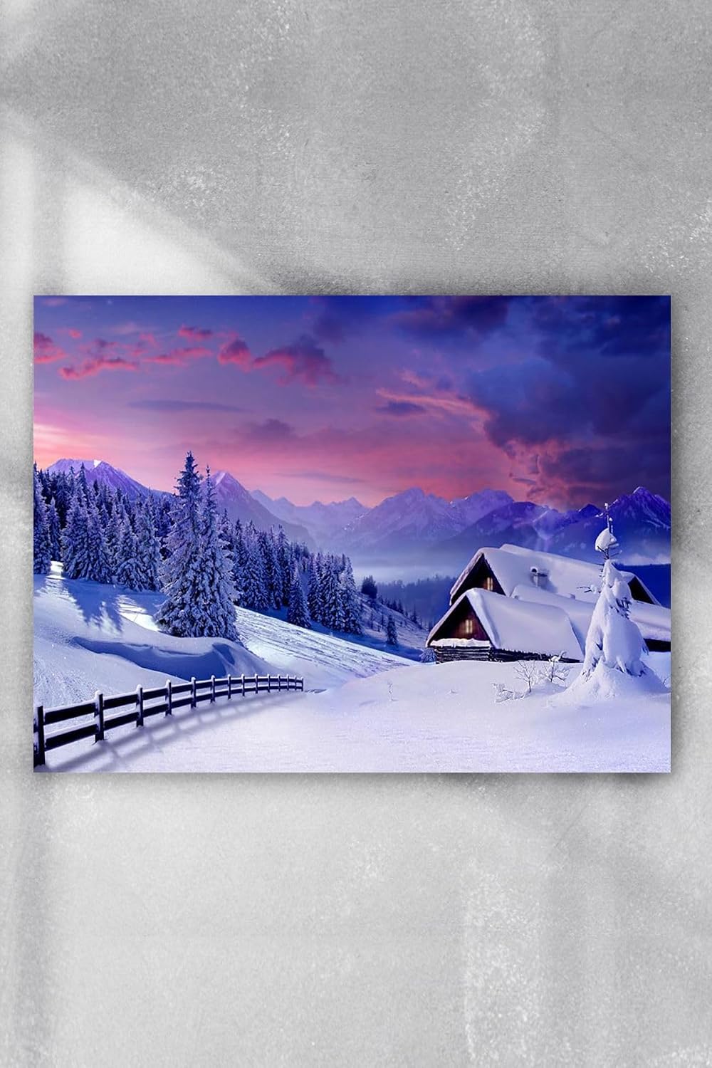 Postermanya (pster6508) Kış Kar Manzara Poster 6 (90x130 cm)