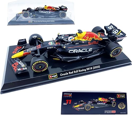 Bburago 2022 124 Nuevo F1 RB18#11Perez Racing Compatible con Red Bull 124 Estática Aleación Coche Regalo Coleccionable Modelo Die Cast