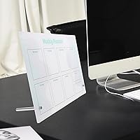 Vista 4 de Magnetic Dry Erase Planner Board Acrylic Desktop Weekly Monthly Schedule Organizer with Fridge Magnets and to-do List Memo Board for Home Office