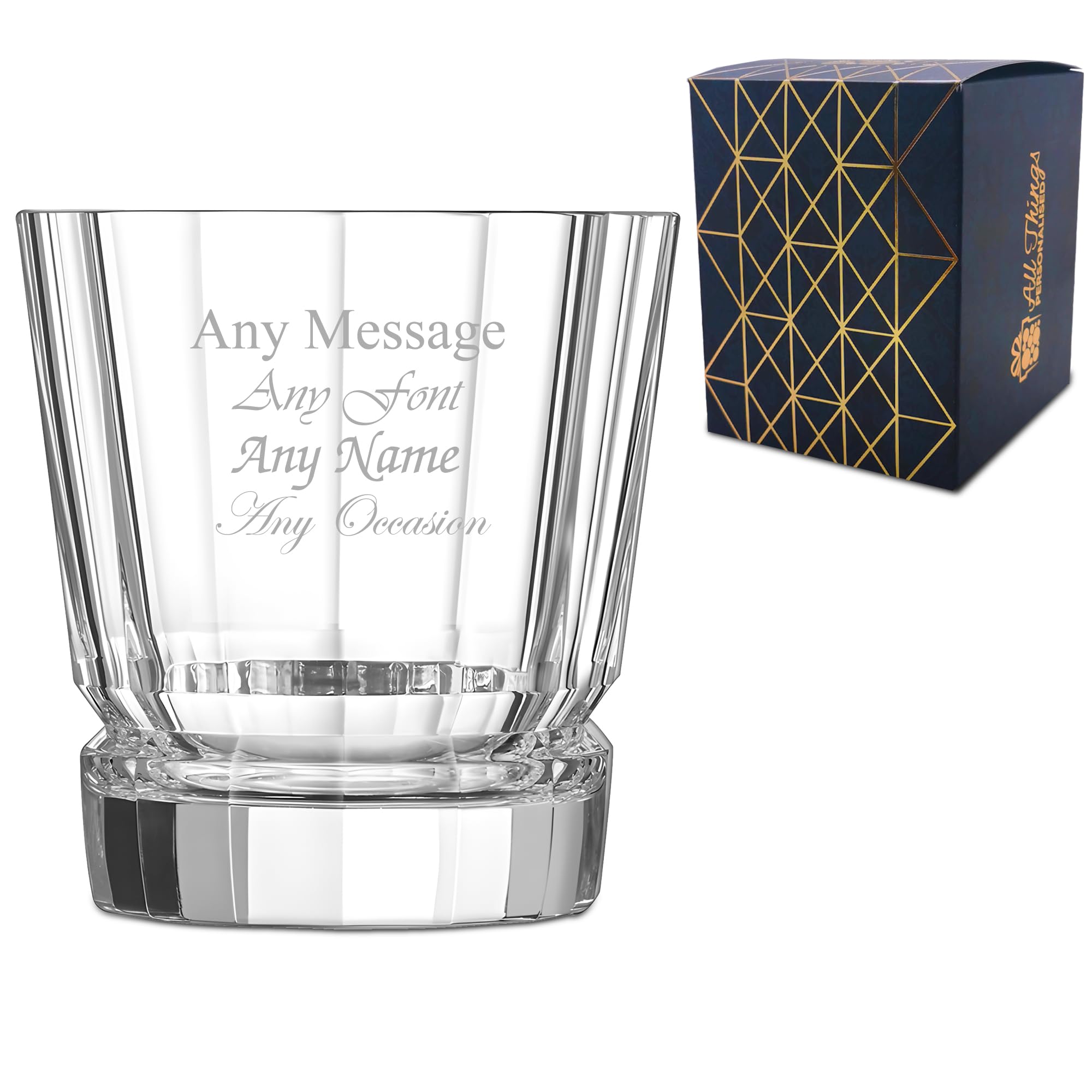 Verre à whisky personnalisé gravure laser haute précision et coffret luxe