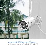 Hiseeu Système de caméras de sécurité sans fil avec moniteur de 12', 3TB HDD, 2.4G/5G WiFi, Caméras de bullet, Surveillance tout-en-un à domicile, Vision nocturne, Détection de mouvements, Aucun frais mensuel