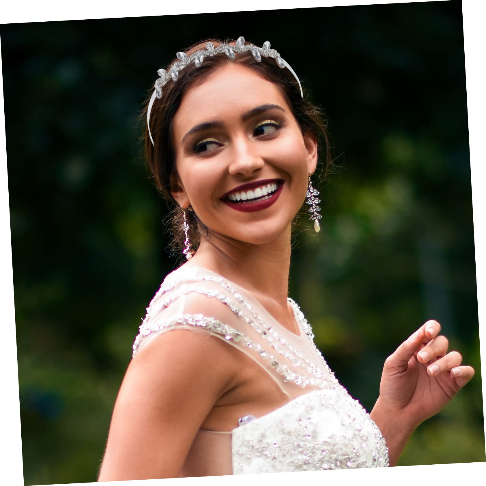 Healeved 12piezas Diadema De Novia Perlas y Rhinestones Accesorio De Cabello Elegante Para Bodas Fiestas y Eventos Especiales