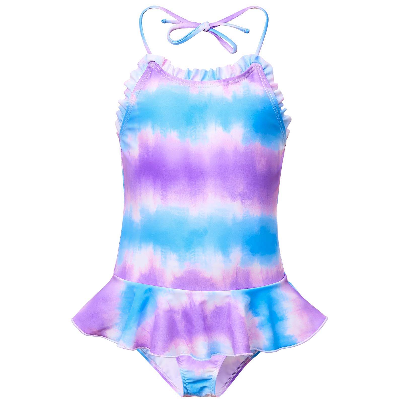 Buy Play Tailor Girls Swimsuit One Piece Bathing Suit Tie Dye Halter