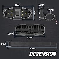Vista 2 de ACEC SHOP Luz de Cúpula UTV de 12V Universal Montaje en Barra Antivuelco Luz LED de Cúpula UTV Luz Interior Utilidad Jaula Antivuelco Barra de Luz