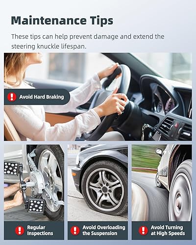 Miniatura 7 de SCITOO Husillos de dirección delantera de 2 pulgadas para el lado del conductor y del pasajero para Cadillac Escalade 2007-2014, para Chevrolet