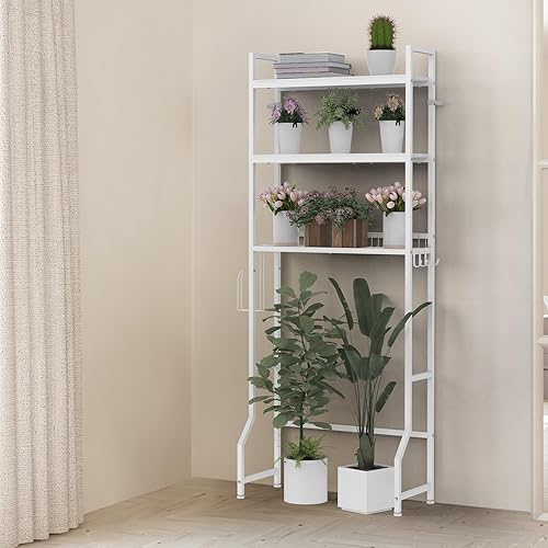 Miniatura 7 de NOVIMANGO Organizador de baño de 3 niveles para colocar sobre el inodoro, estante de almacenamiento independiente para el baño, ahorrador de espacio