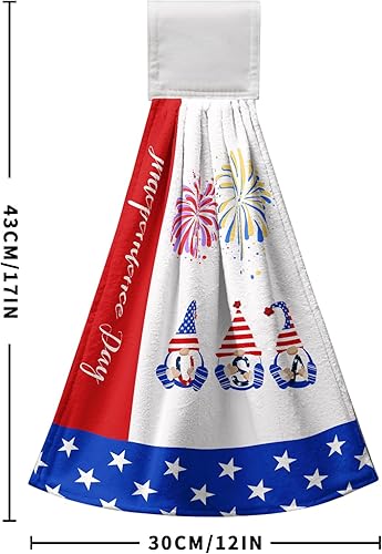 Miniatura 2 de Lealeg Toallas de cocina colgantes de gnomo de Estados Unidos, 4 de julio, toallas colgantes para baño, toalla para el día de la independencia