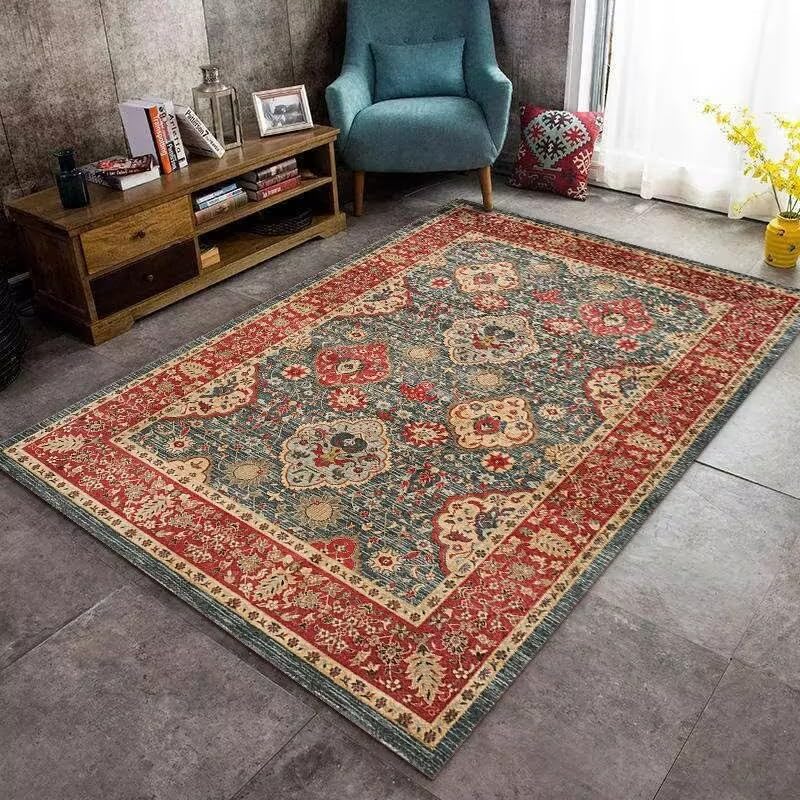 Alfombra vintage de pelo corto suave que no acumula polvo para el dormitorio y baño