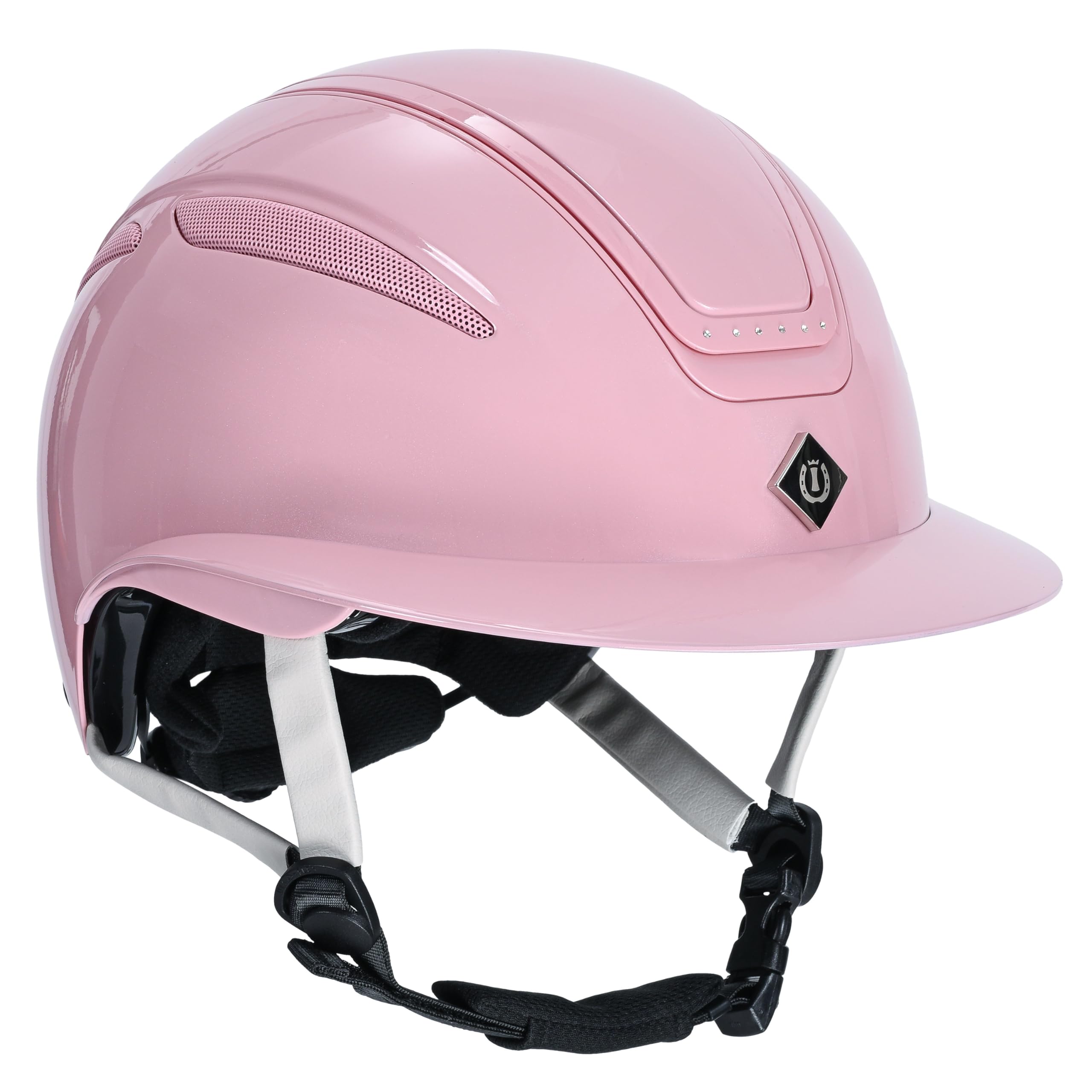 Imperial Riding IRH Olania Deluxe Big Visor Riding Hat with Large Visor, Pink, L