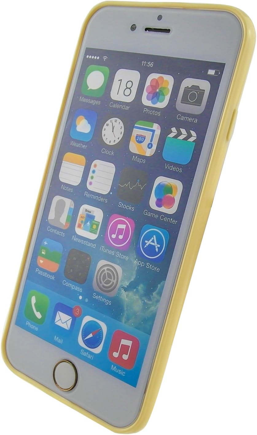 Innolife iPhone 6 Case, Essential Slim 360 Degree Colored Bumper Protection Matte Transparent Back TPU Soft Skin Cover Case for 4.7 inches iPhone 6-4.7" only (Cream Yellow)
