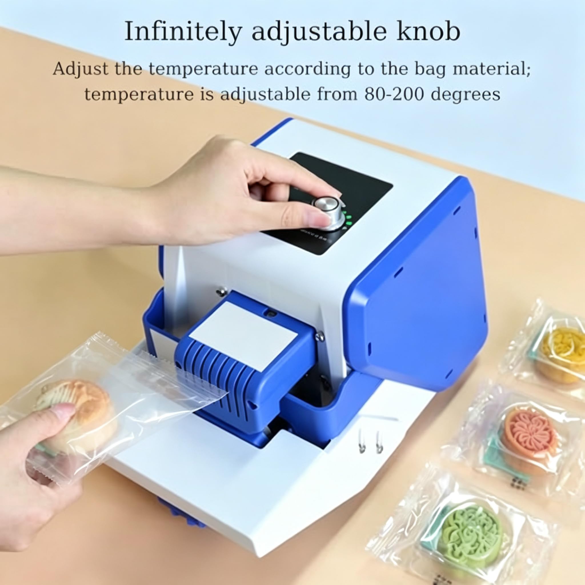 Máquina selladora de banda continua automática de 80W