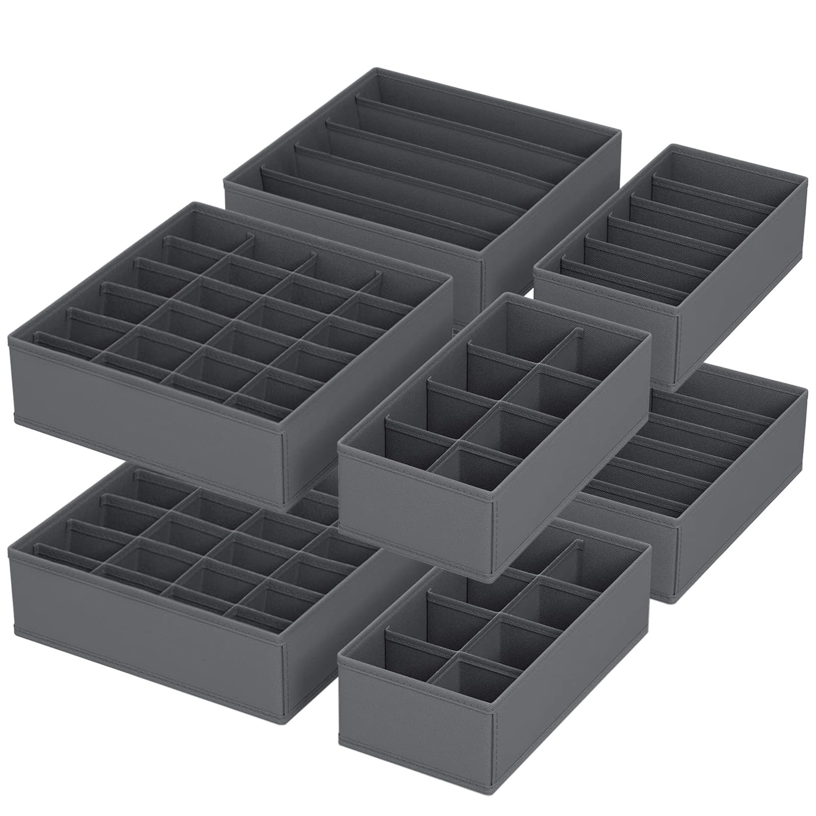 Snarflun Juego de 8 Organizadores para Cajone de Ropa Interior,Organizador Armario Ropa,cajas organizadoras cajones,Plegable Cajas de Almacenamiento,para Sujetadores,Calcetín,Corbatas