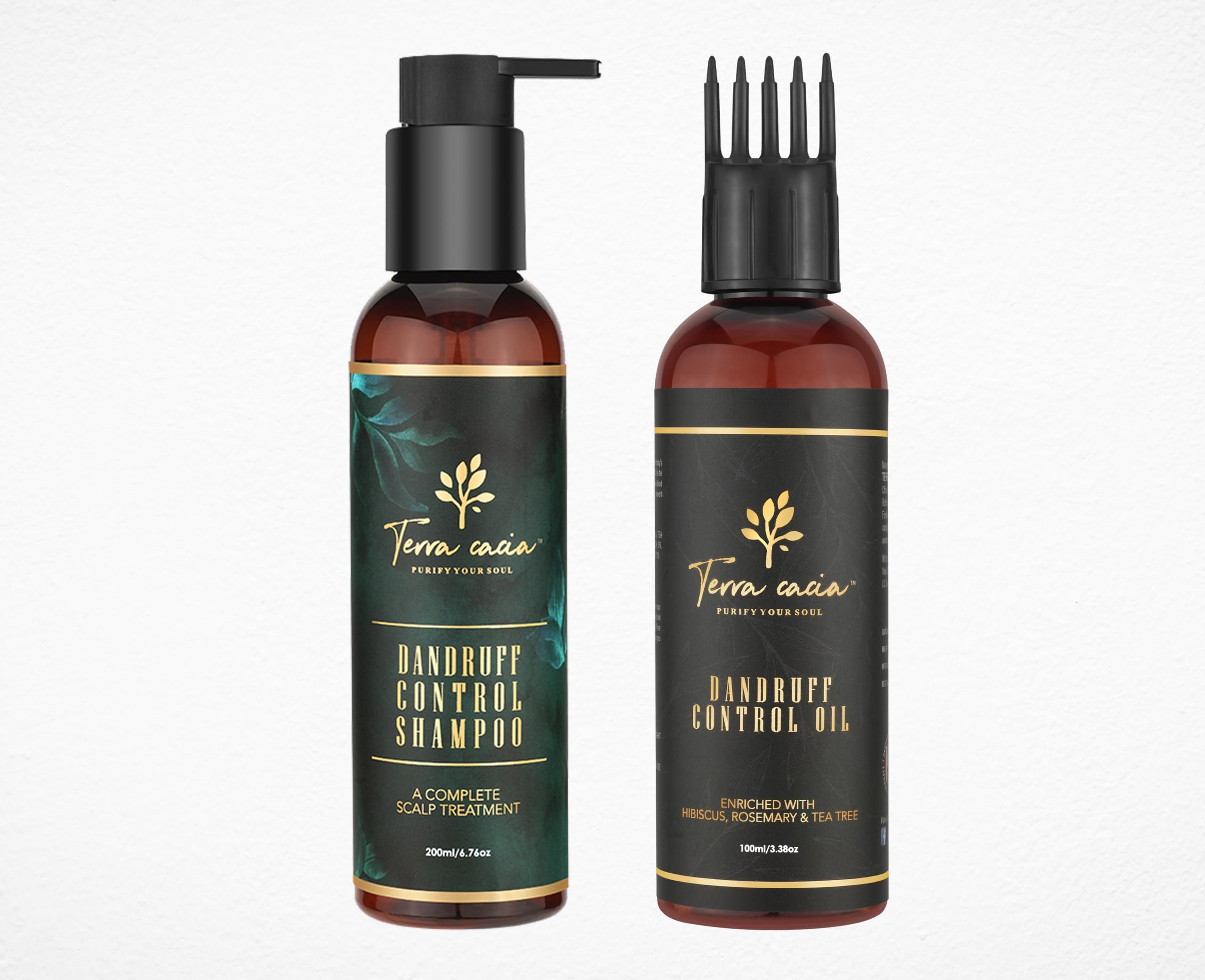 TERRA CACIA COMBO Dandruff Control Shampoo & Dandruff Control Oil, A Complete Scalp Treatment | For Mens & Womens