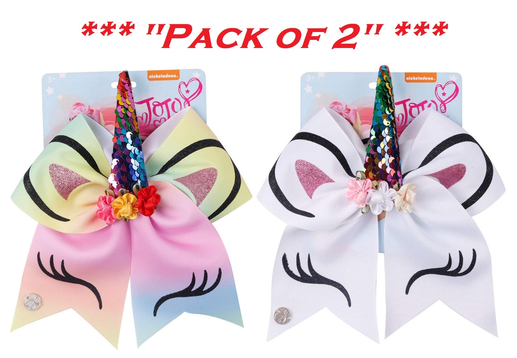 JOJO SIWA Bow Unicorn Elastic Fashion Hair band (White & Multicolored)
