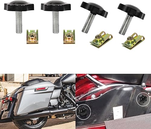 Sistema de seguridad disuasorio antirrobo, perno de tornillo de montaje de alforja compatible con Touring Street Glide Electra Glide Road Glide Road