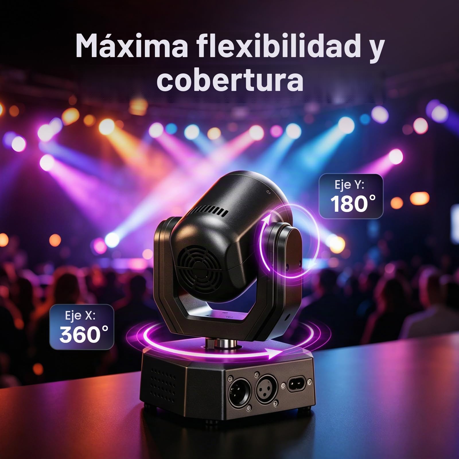 2PCS Cabeza Móvil LED 30W Mini Beam luz Iluminación de Escenario con Control Remoto 5 modos Lámpara de haz Estroboscópico DMX512 para Fiesta Cumpleaños Bar Discoteca