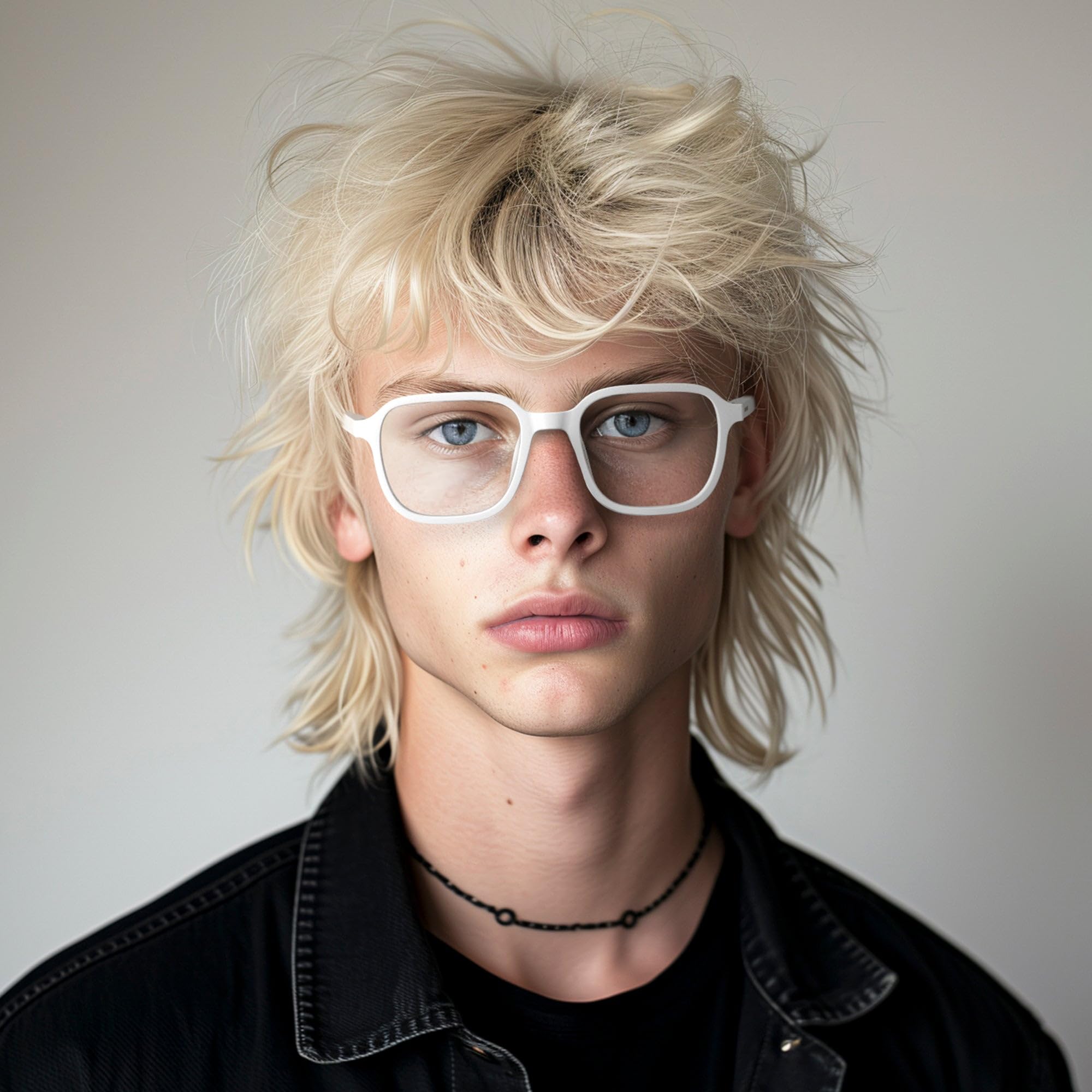 LONDON MOLE Eyewear | Hollywood Reading Glasses | Square Reading Glasses | Cool Readers | Stylish Reading Glasses | Unisex | Spring Hinges | Matt White | magnification +1.5