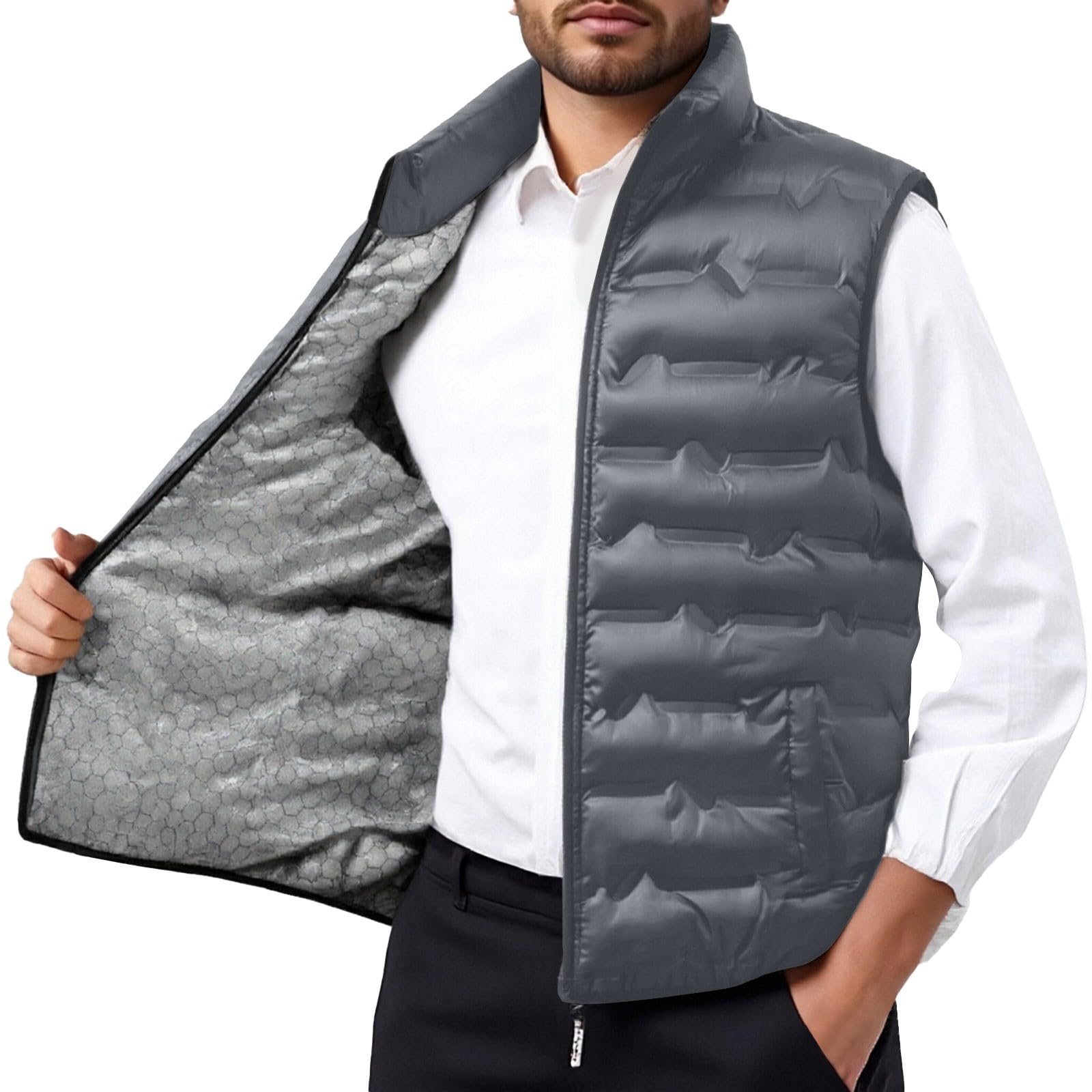 Chaleco de invierno oversize para días fríos en la ciudad 8