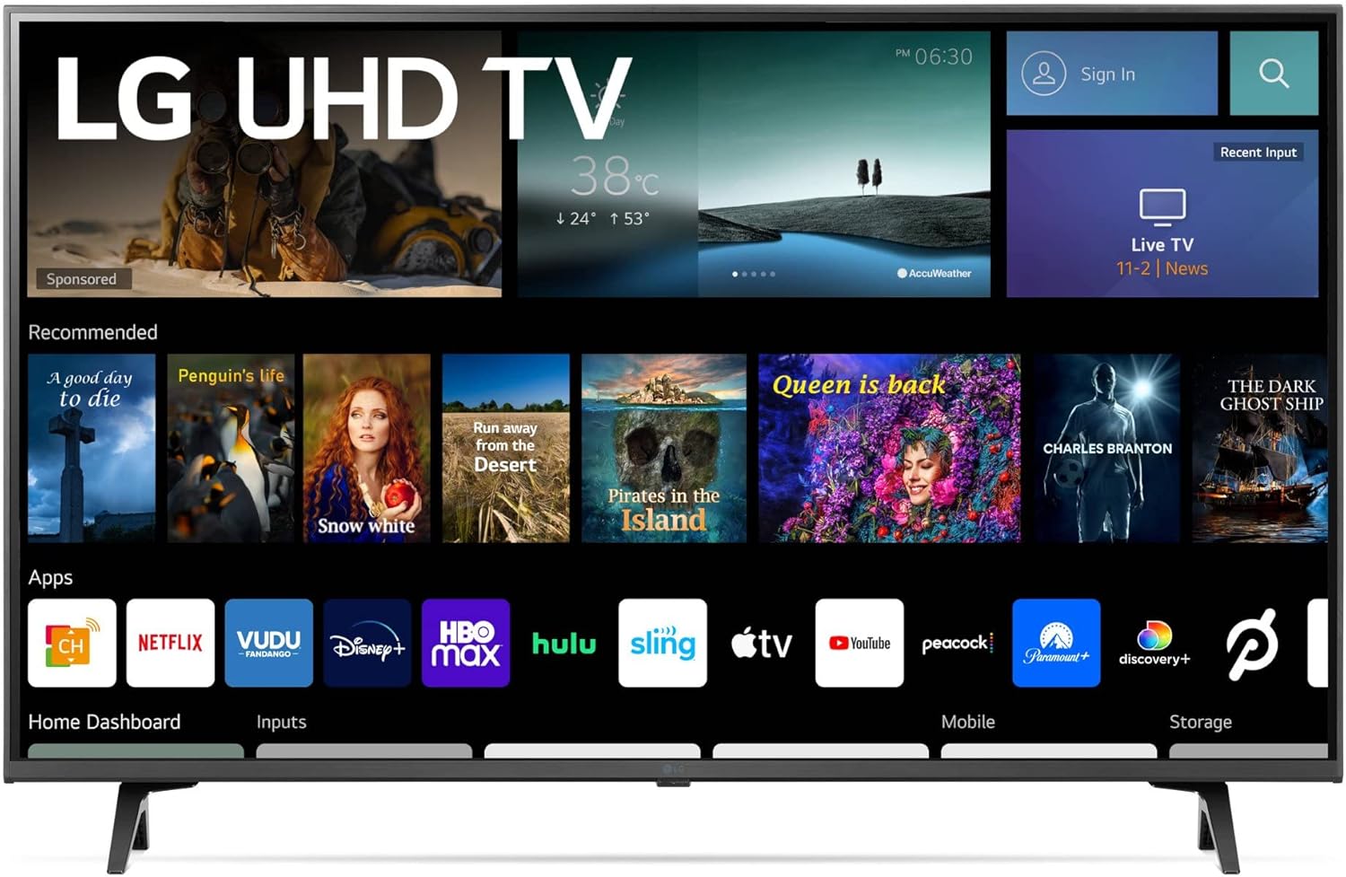 LG 43-Inch Class 4K 2160p LED WebOS Smart TV HDR10 Game Optimizer Compatible with Alexa & Google Assistant 43UQ7070Z (Renewed) 43" TV Only