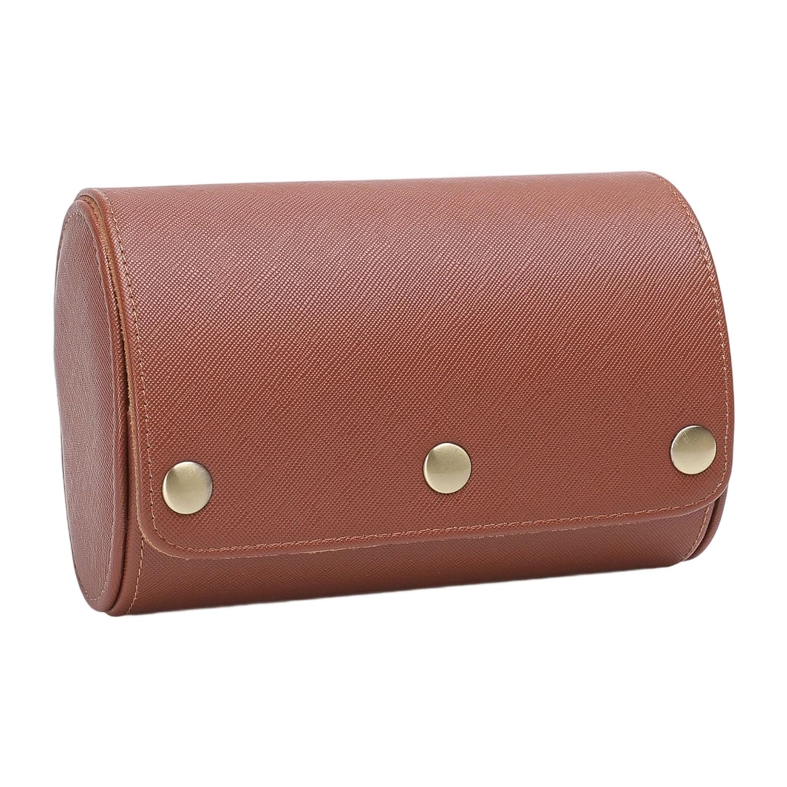 Jazuaiao Watch Travel Case Wristwatch Storage Box Removable Pillows Jewelry Holder Container for Business Travelers Leather Watch Box