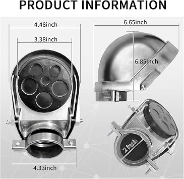 2 Pack Service Entrance Cap, 2 Inch Threaded Lighting Cast Aluminum Entrance Heads with Heavy Duty Pressure Clamp, Conduit Fitting for Pulling Service Drop Conductors, Rigid Conduit, IMC, E.M.T.