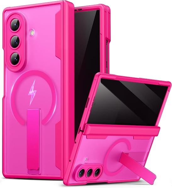 Vihibii for Samsung Galaxy Z Fold 7 Case, Privacy Screen Protector, Pink
