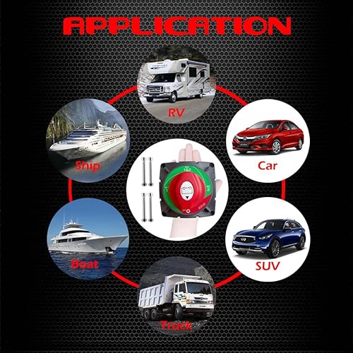 Miniatura 23 de Interruptores de desconexión de la batería del amplificador. 1-2-Ambos desactivados
