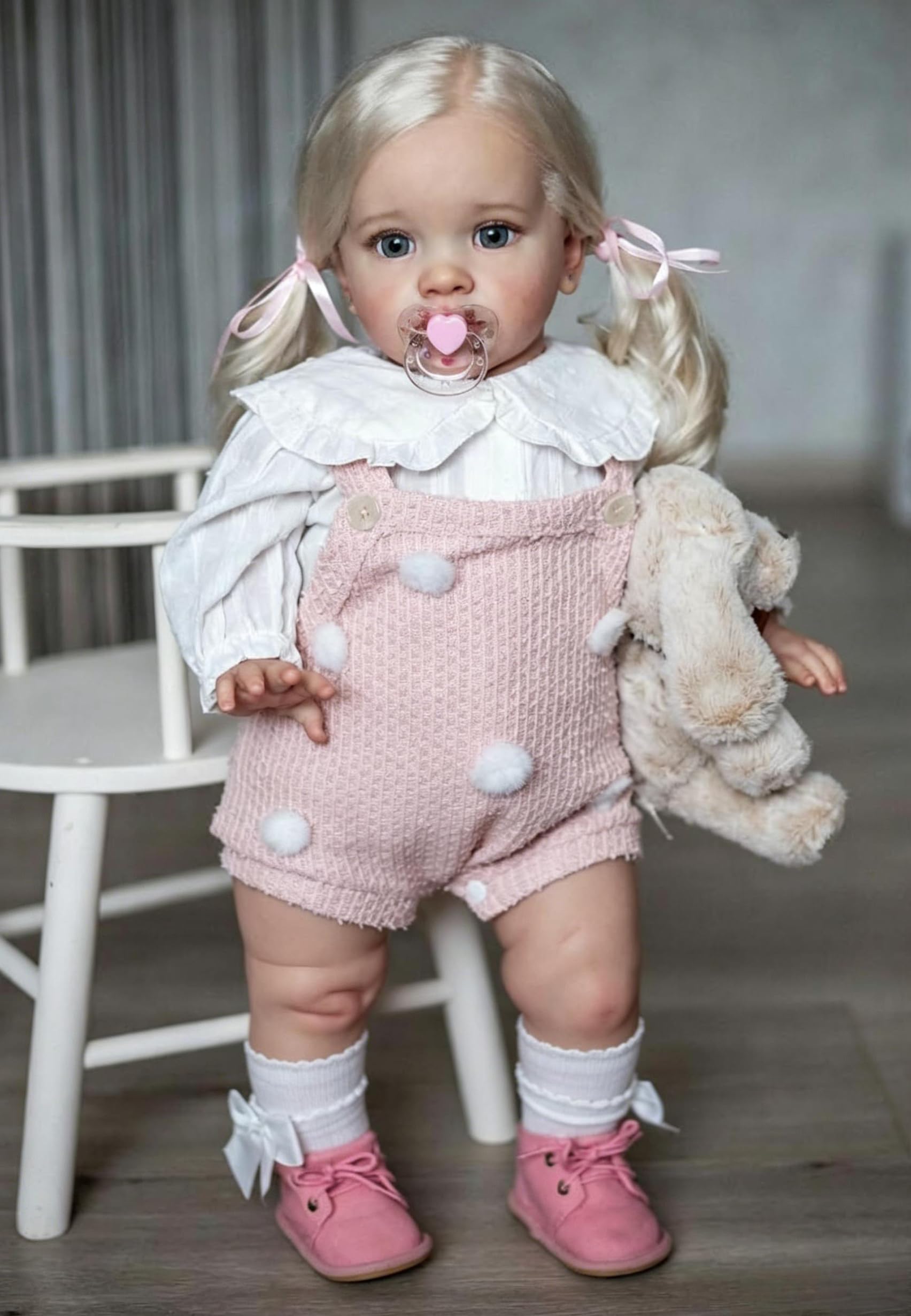 RXDOLL 51 cm Reborn maluch, lalka, dziewczyna, Pippa, duży rozmiar, realistyczne, Reborn Baby Dolls z miękkim materiałowym korpusem, realistyczne lalki dla niemowląt, ręcznie robione, ważone, Reborn
